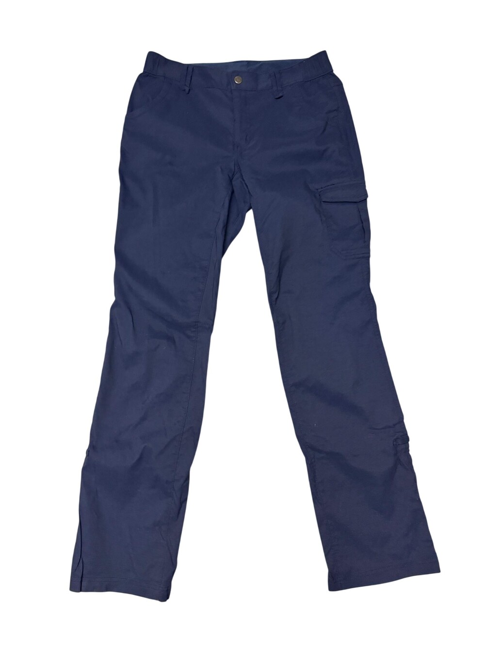 Duluth Trading Cargo Pants Womens 8 Tall Blue Nylon Stretch Straight Leg Hiking